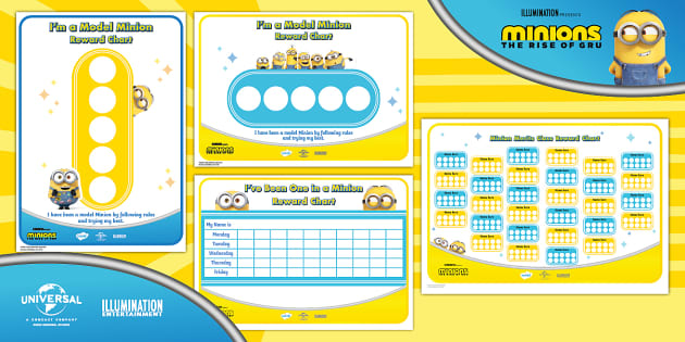 FREE Minions Reward Charts Pack Display Posters Primary FREE Minions Reward Charts Pack Display Posters Primary